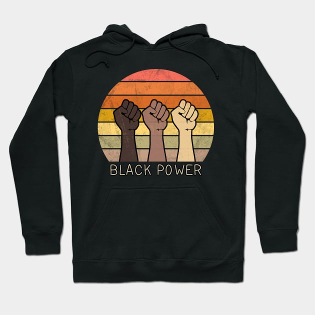 Black Power Fists Hoodie by valentinahramov